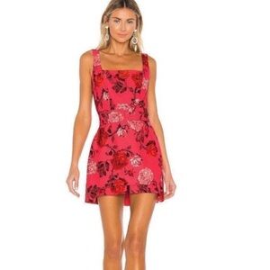 C/MEO Variation Mini Dress Hot Pink Floral L